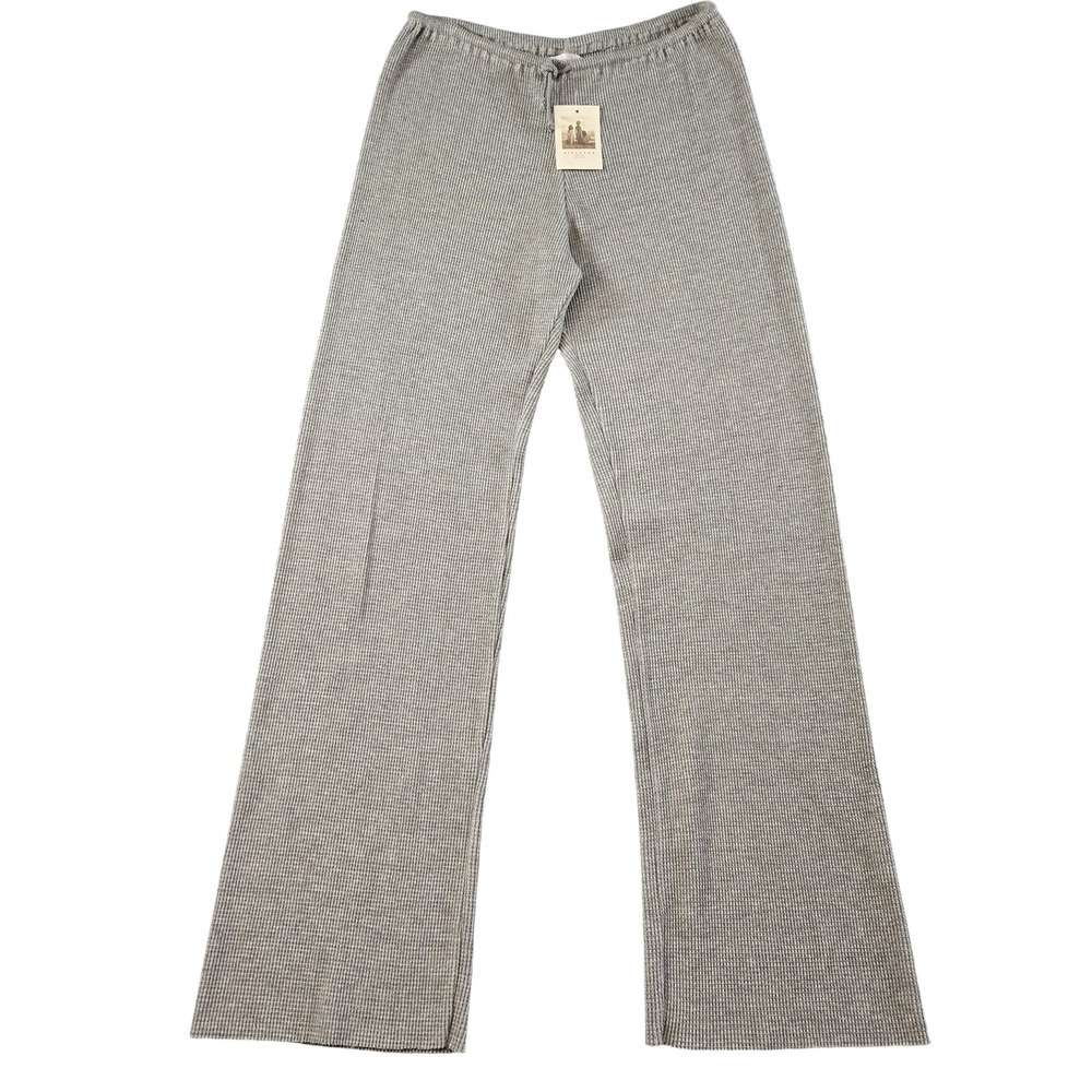 Fitigues Pants Womens L Gray Knit Sweatpants Drawstring Relaxed Inseam32